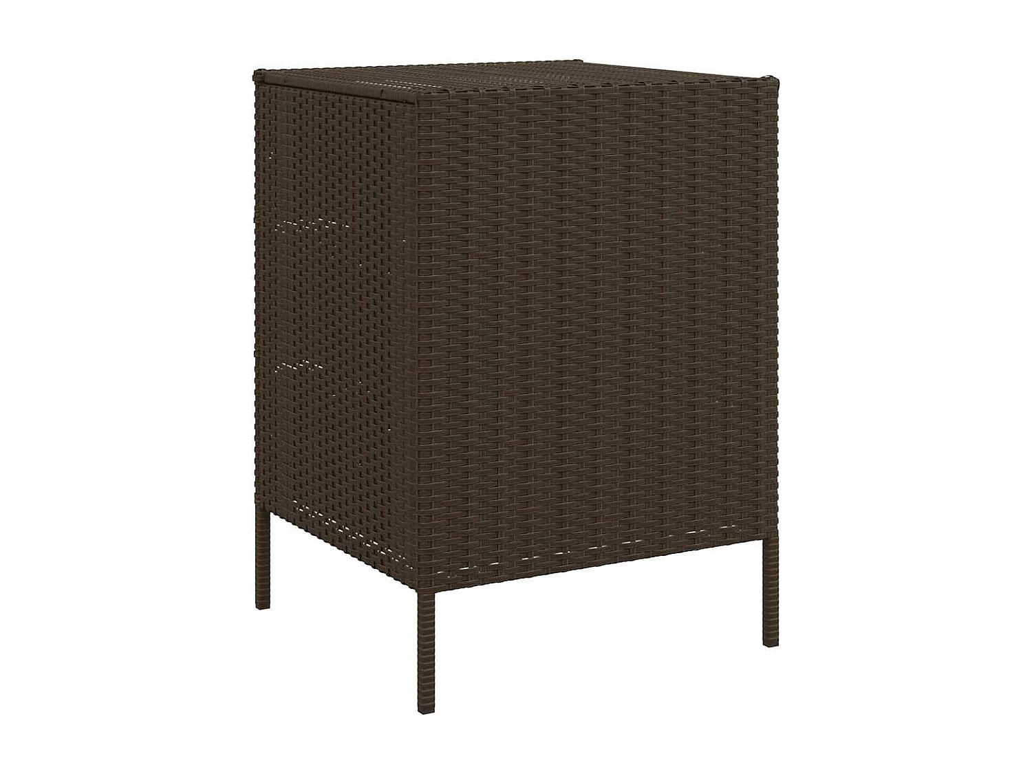 Armadietto Portaoggetti Giardino Marrone 55x59x80cm Polyrattan