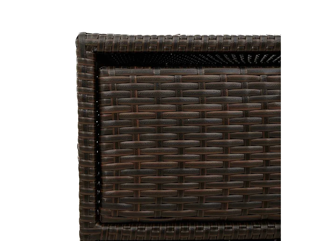 Armadietto Portaoggetti Giardino Marrone 55x59x80cm Polyrattan