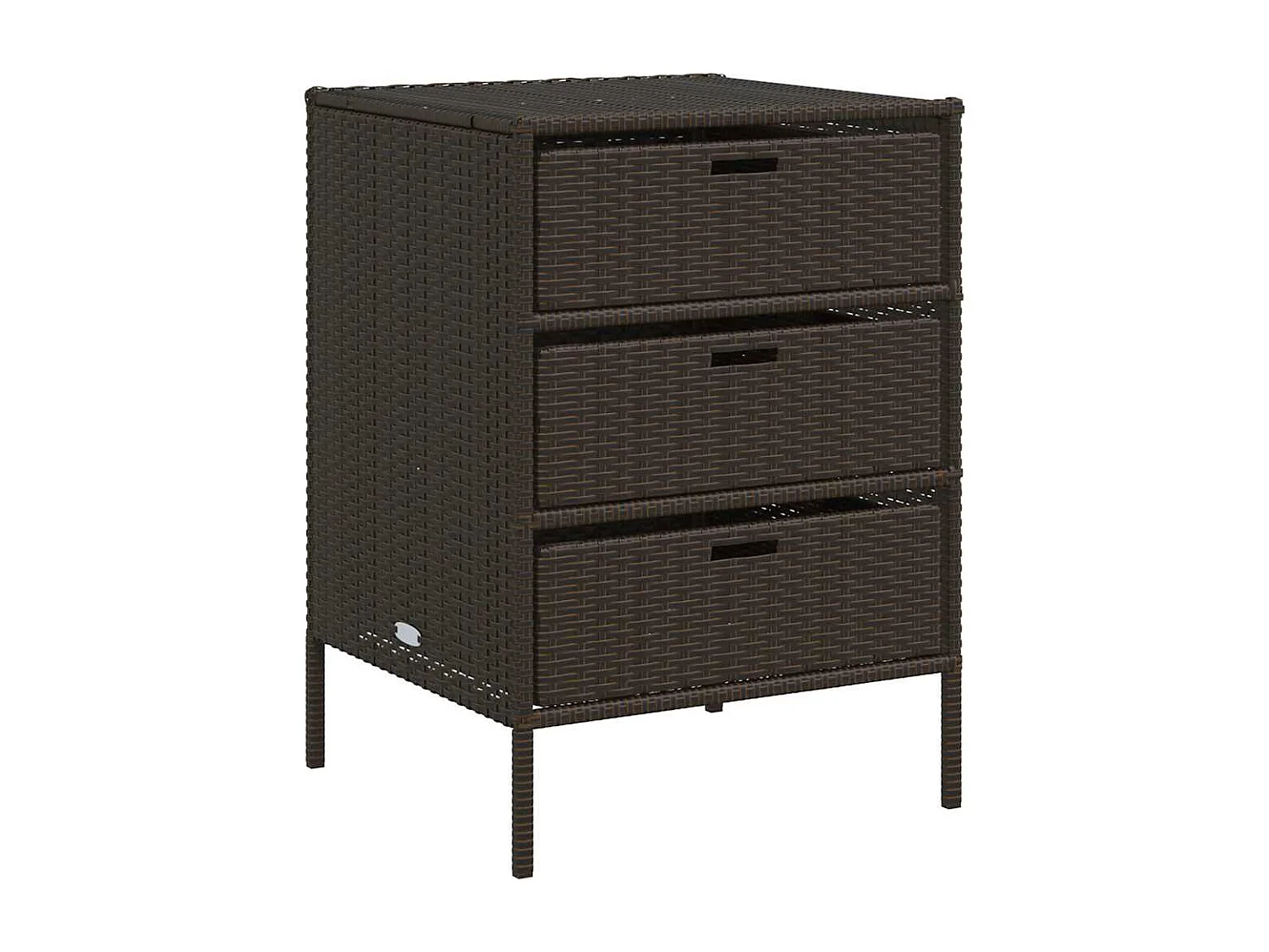 Tuinkast 55x59x80 cm poly rattan bruin