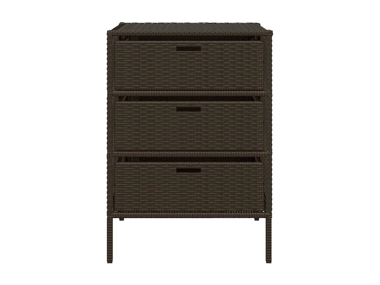 Tuinkast 55x59x80 cm poly rattan bruin