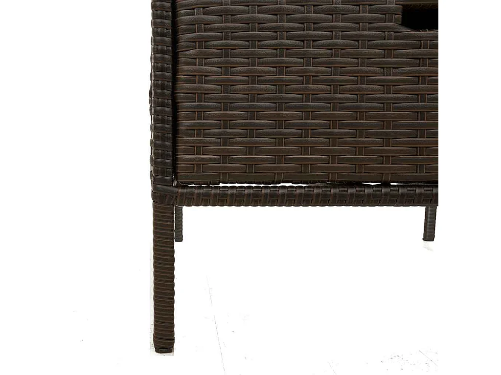 Tuinkast 55x59x80 cm poly rattan bruin
