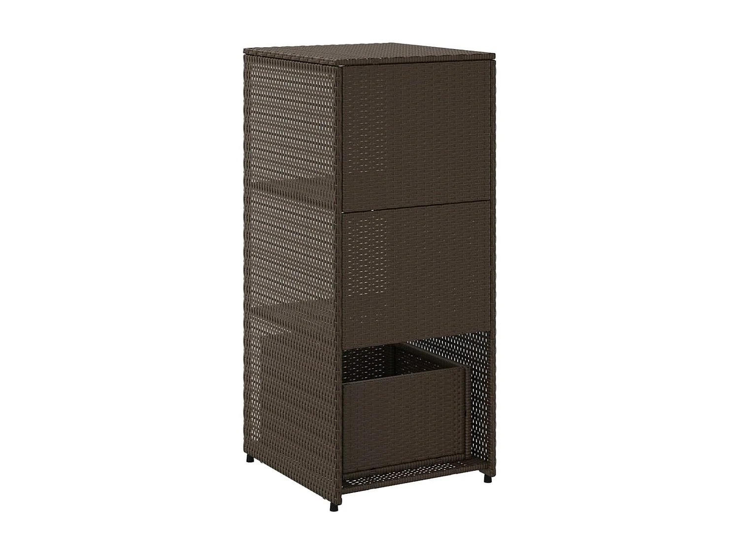 Tuinkast 50x55x115 cm poly rattan bruin