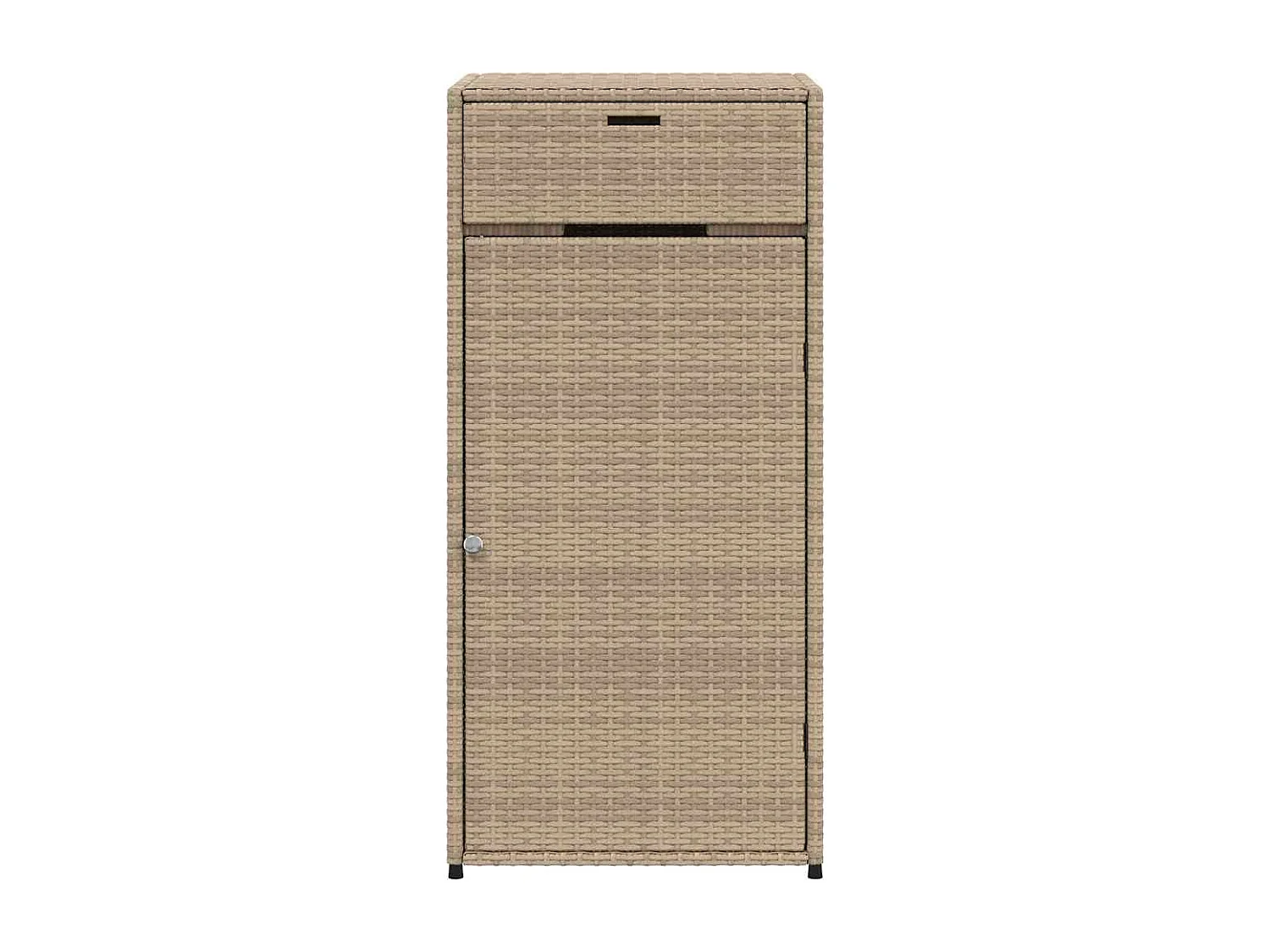 Tuinkast 55x55x111 cm poly rattan beige