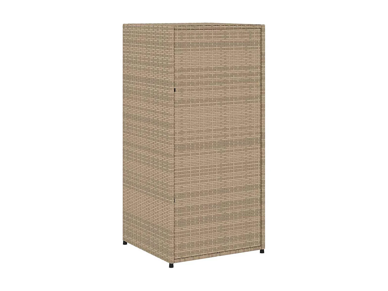 Armoire de rangement de jardin beige 55x55x111cm résine tressée