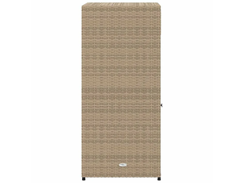 Armoire de rangement de jardin beige 55x55x111cm résine tressée