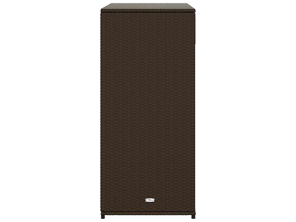 Armoire de rangement jardin marron 105x55x113 cm résine tressée