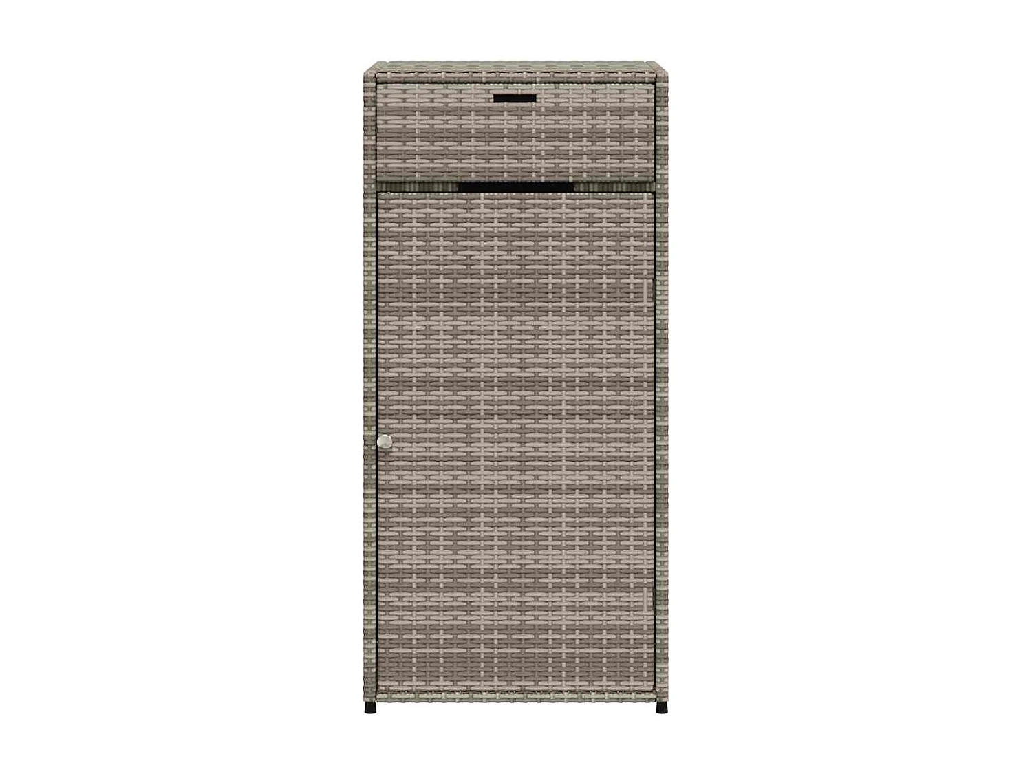 Tuinkast 55x55x111 cm poly rattan grijs