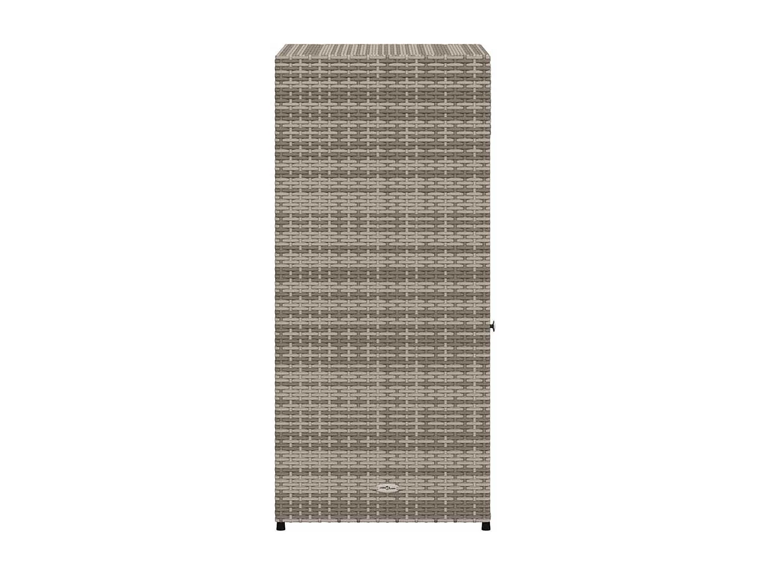 Armoire de rangement de jardin gris 55x55x111 cm résine tressée