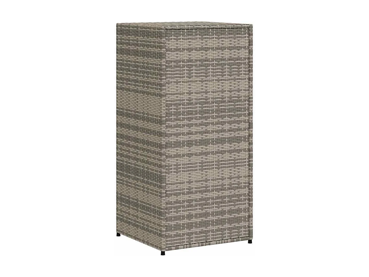 Armoire de rangement de jardin gris 55x55x111 cm résine tressée