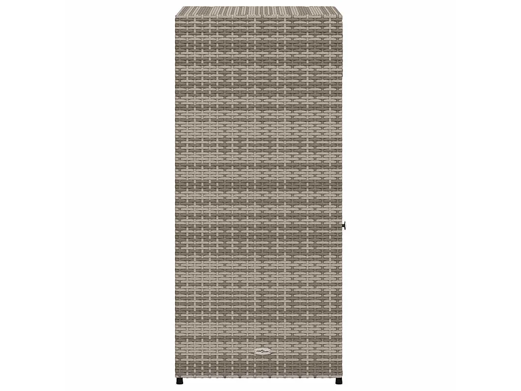 Armoire de rangement de jardin gris 55x55x111 cm résine tressée