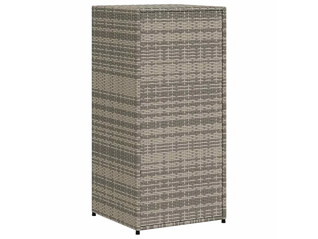 Armoire de rangement de jardin gris 55x55x111 cm résine tressée