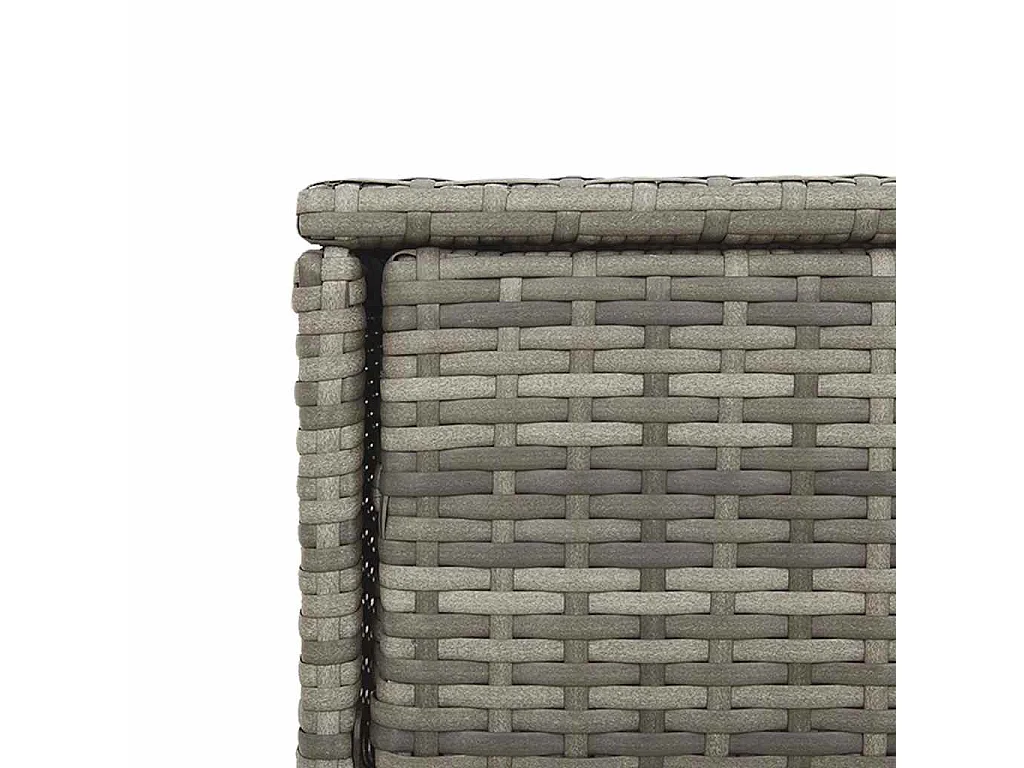 Armoire de rangement de jardin gris 55x55x111 cm résine tressée