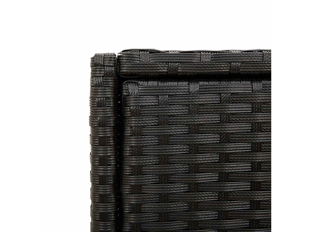 Tuinkast 55x55x111 cm poly rattan zwart