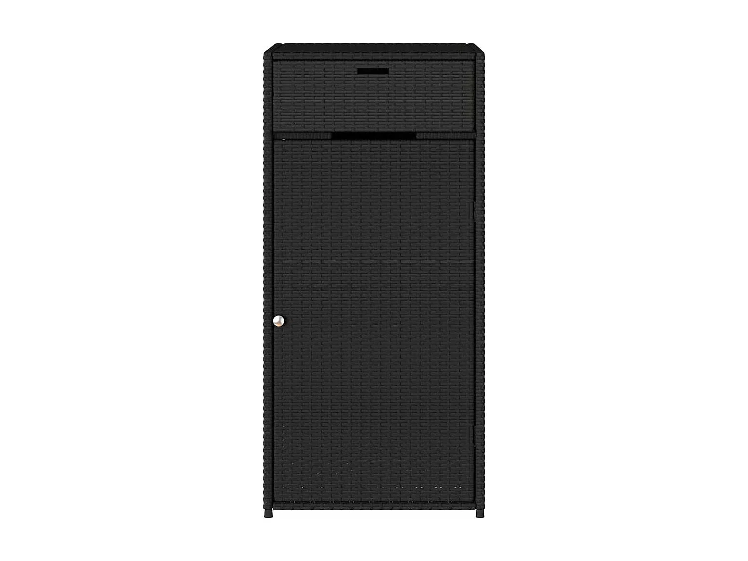 Armoire de rangement de jardin noir 55x55x111 cm résine tressée