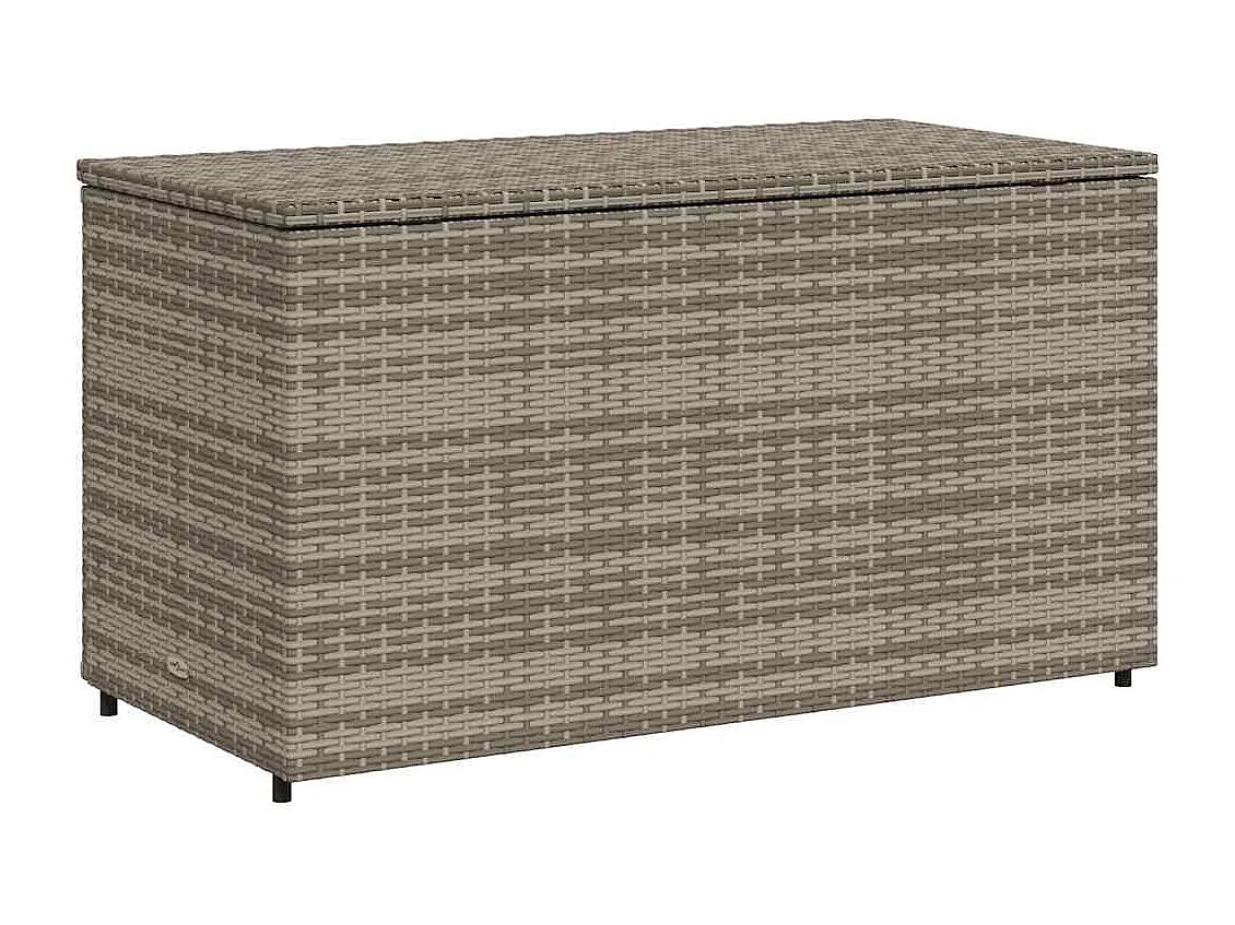 Tuinkast 110x55x60,5 cm poly rattan grijs