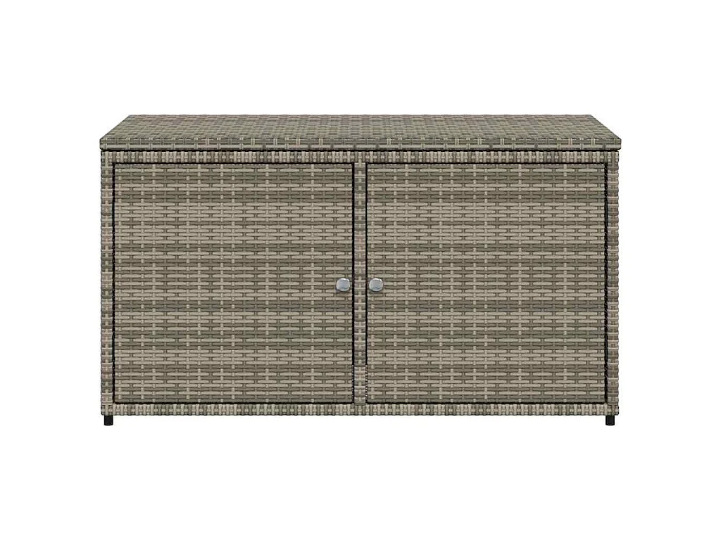 Armoire de rangement jardin gris 110x55x60,5 cm résine tressée