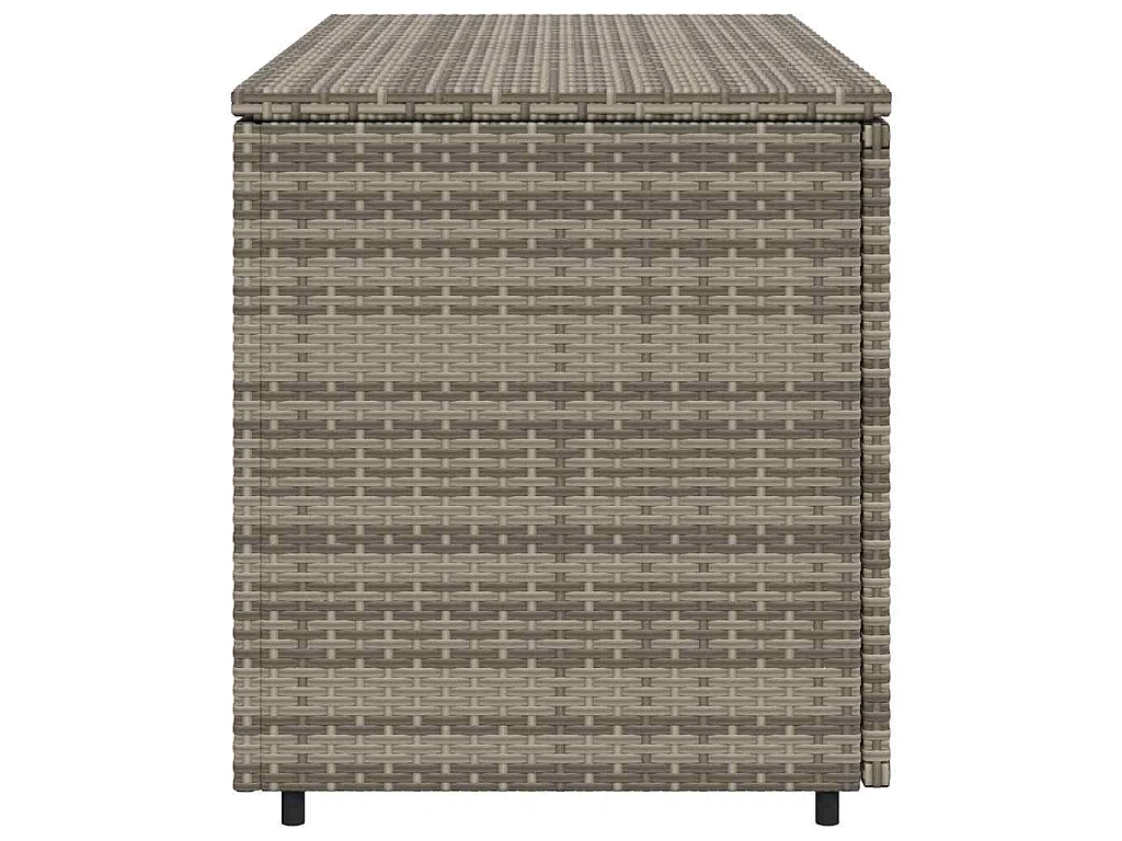 Armoire de rangement jardin gris 110x55x60,5 cm résine tressée