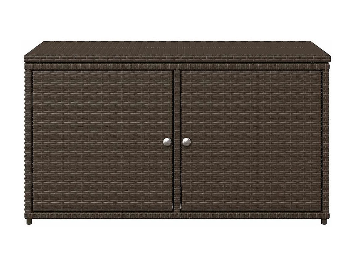 Armadietto Portaoggetti Giardino Marrone 110x55x60,5 Polyrattan