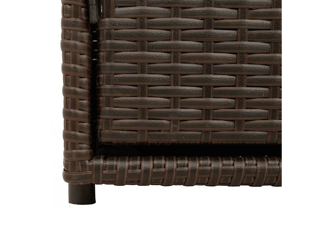 Armadietto Portaoggetti Giardino Marrone 110x55x60,5 Polyrattan