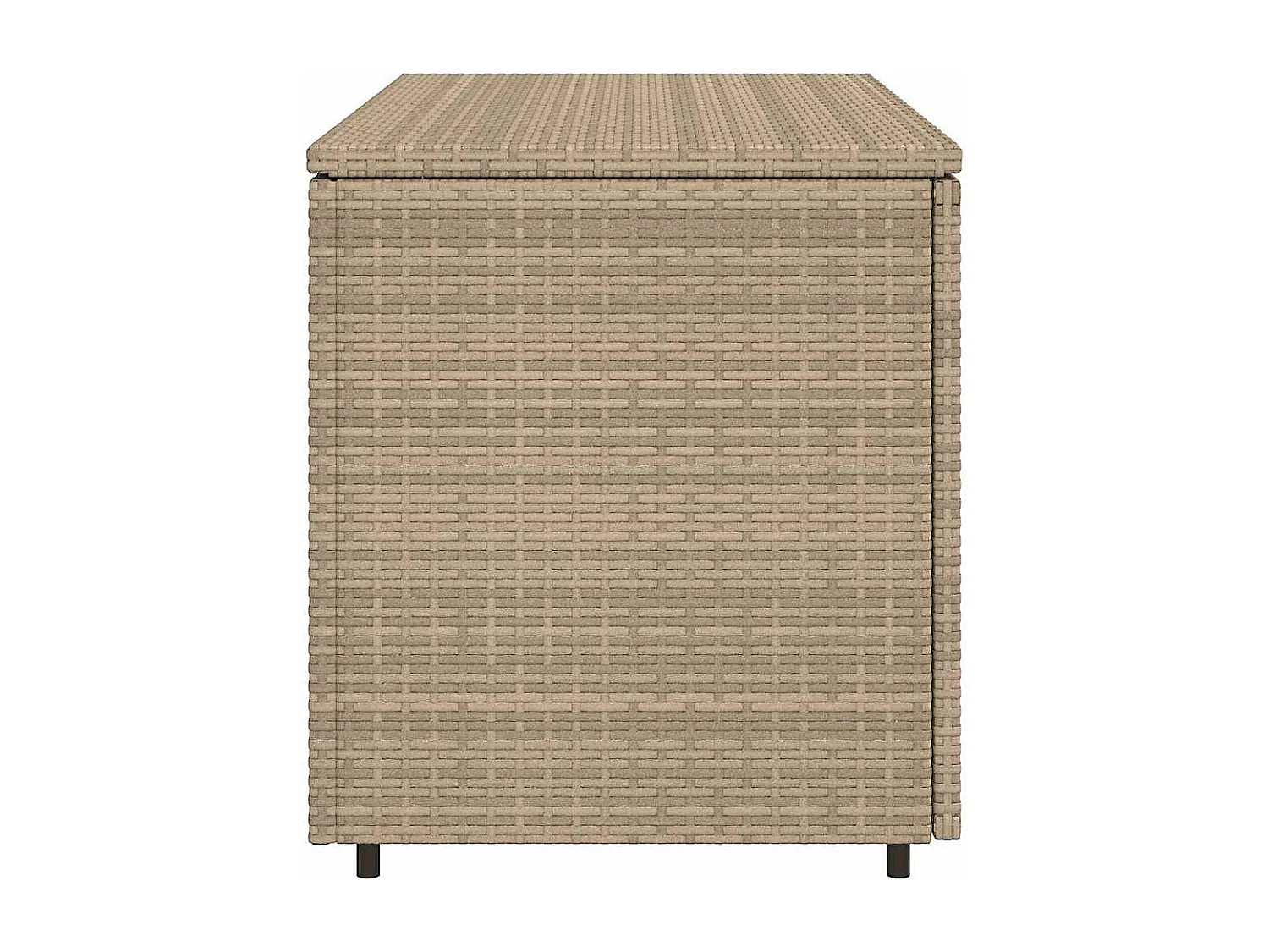 Armadietto Portaoggetti Giardino Beige 110x55x60,5cm Polyrattan