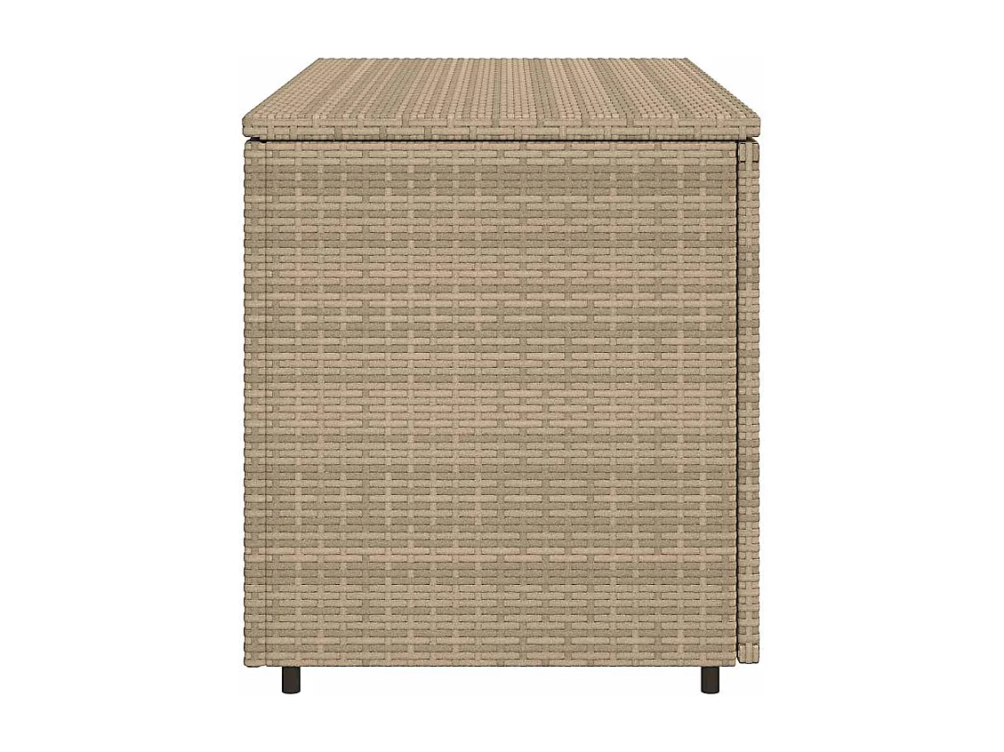 Armoire de rangement jardin beige 110x55x60,5 cm résine tressée