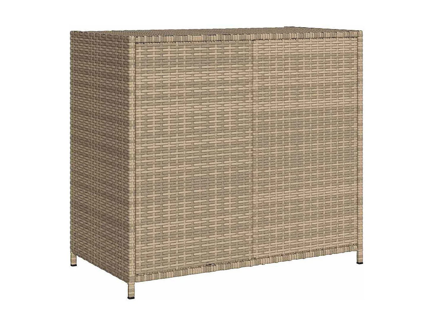 Gartenschrank Beige 83x45x76 cm Poly Rattan
