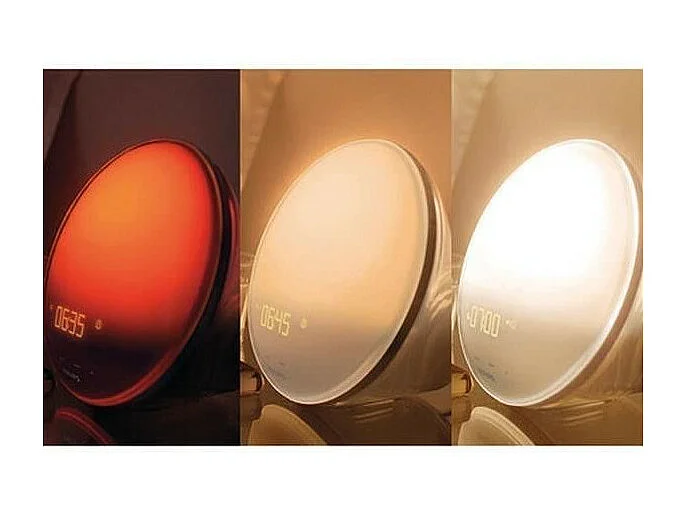 EVEIL LUMIERE VEILLEUSE ET GUIDE DE NUIT LED ECRAN TACTILE RADIO REVEIL PHILIPS - HF3531.01