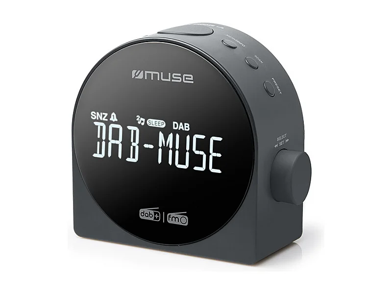 Muse Radio-réveil double alarme noir - m185cdb