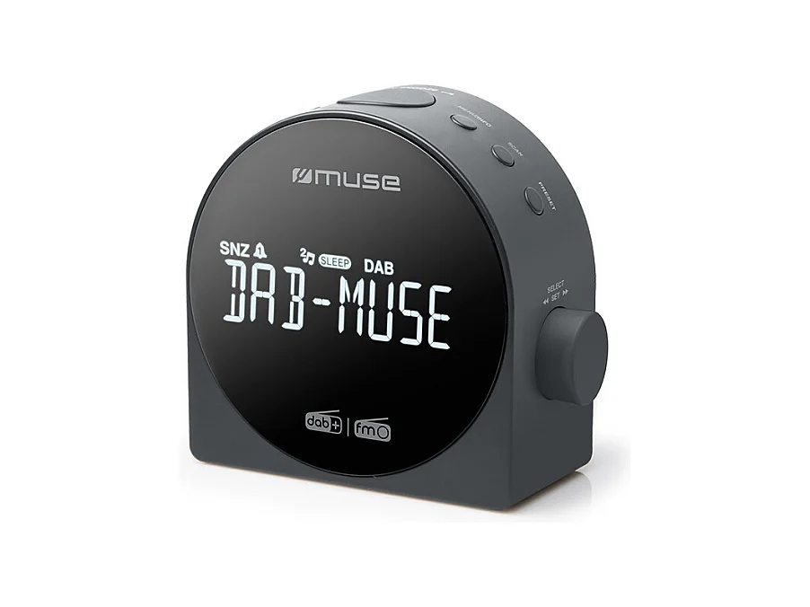 Muse Radio-réveil double alarme noir - m185cdb