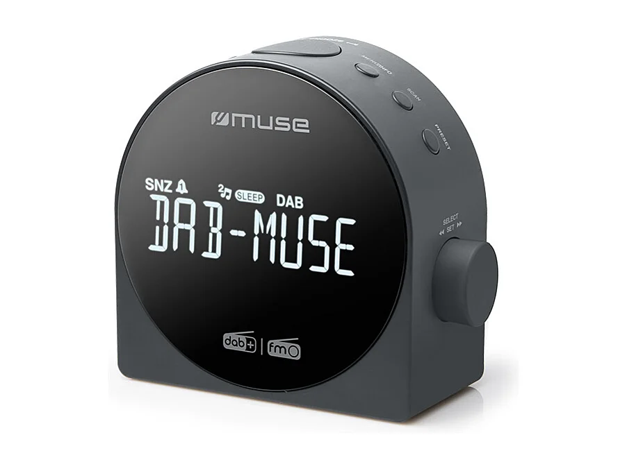 Muse Radio-réveil double alarme noir - m185cdb