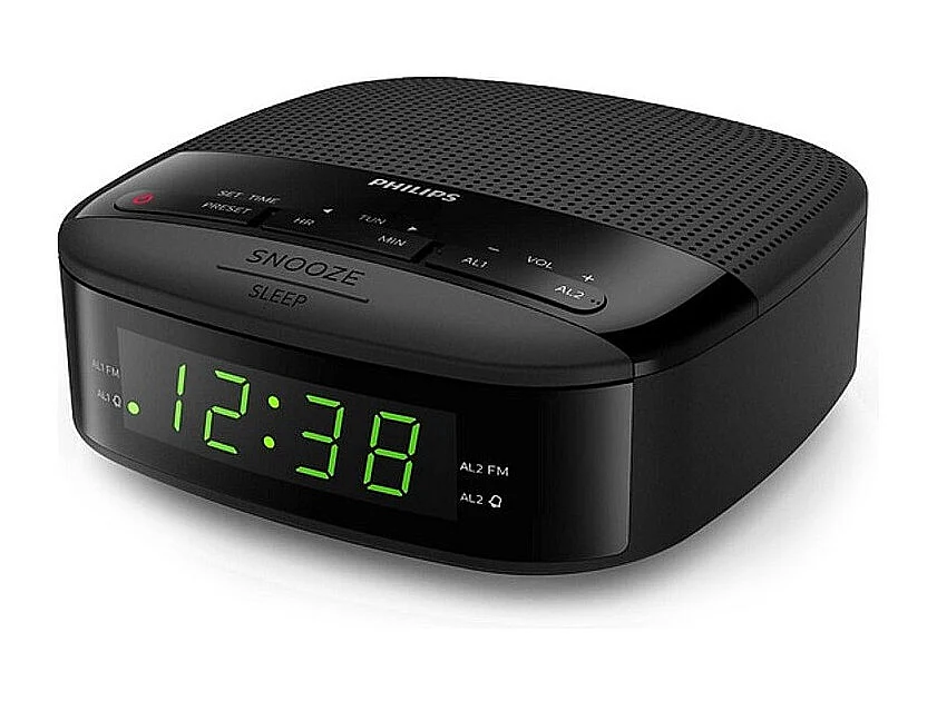 Philips Radio-réveil double alarme noir - TAR3205