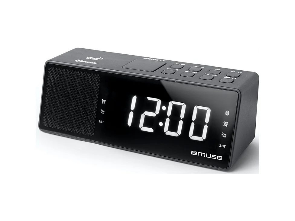 Muse Radio-réveil double alarme noir - m172bt