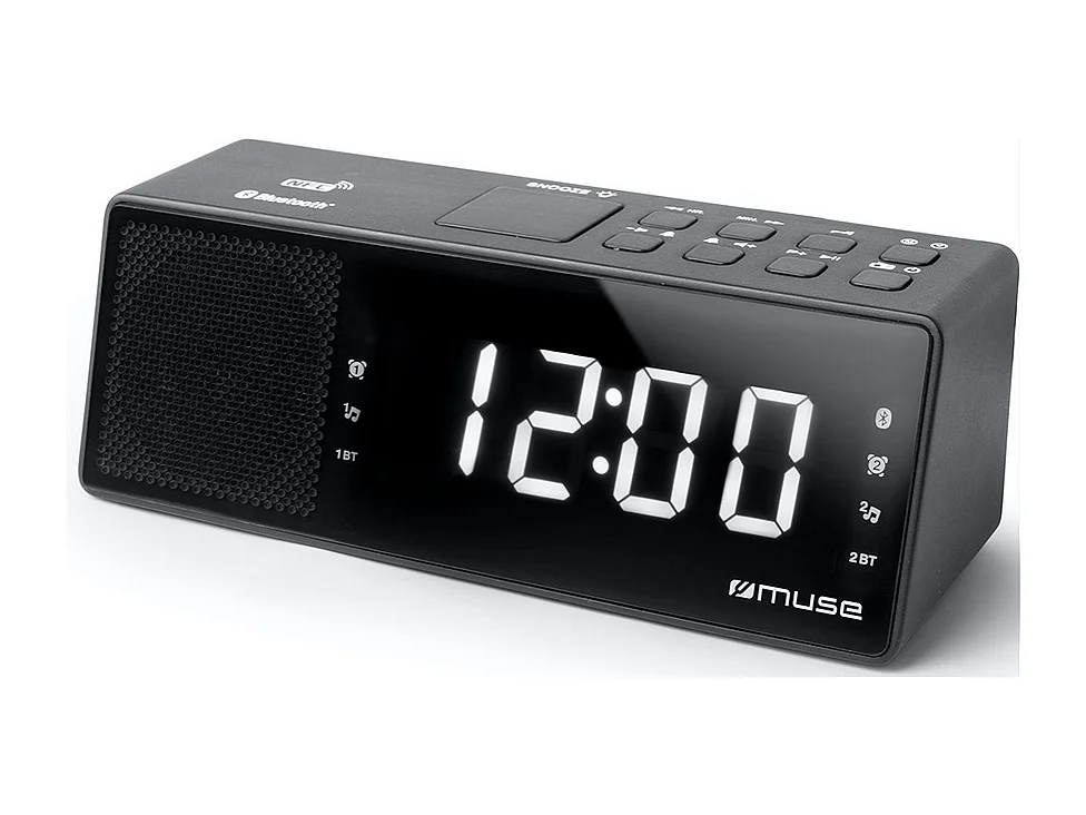 Muse Radio-réveil double alarme noir - m172bt