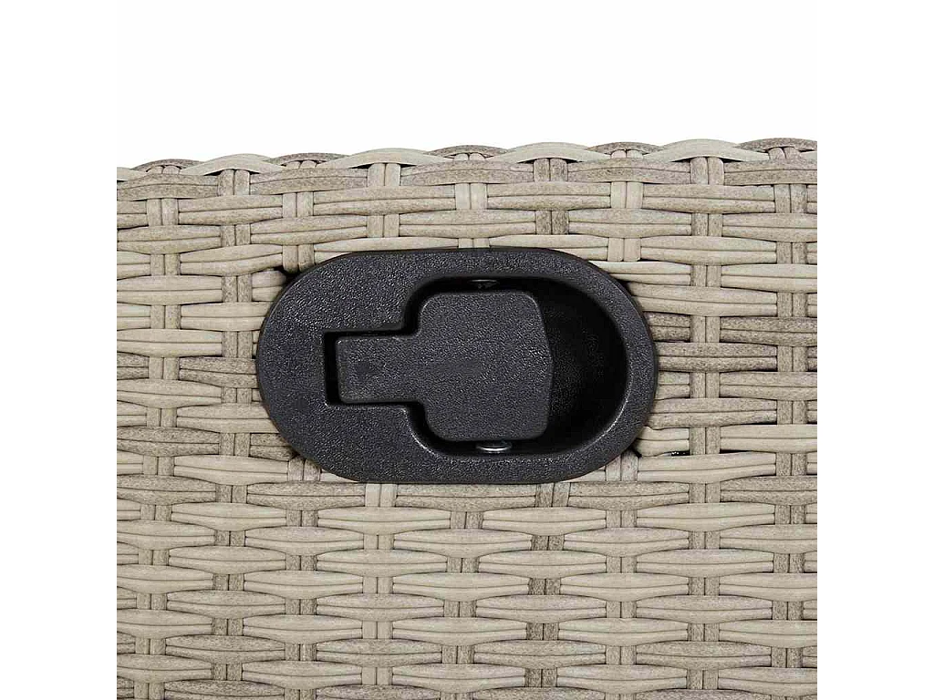 Panca Reclinabile Giardino con Cuscini Grigio Chiaro Polyrattan