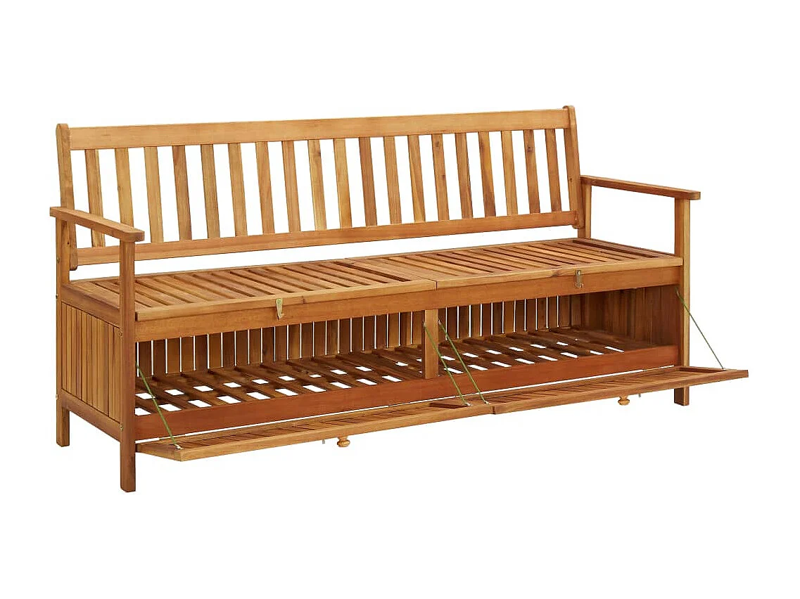 Cassapanca da Giardino 170 cm in Legno Massello di Acacia