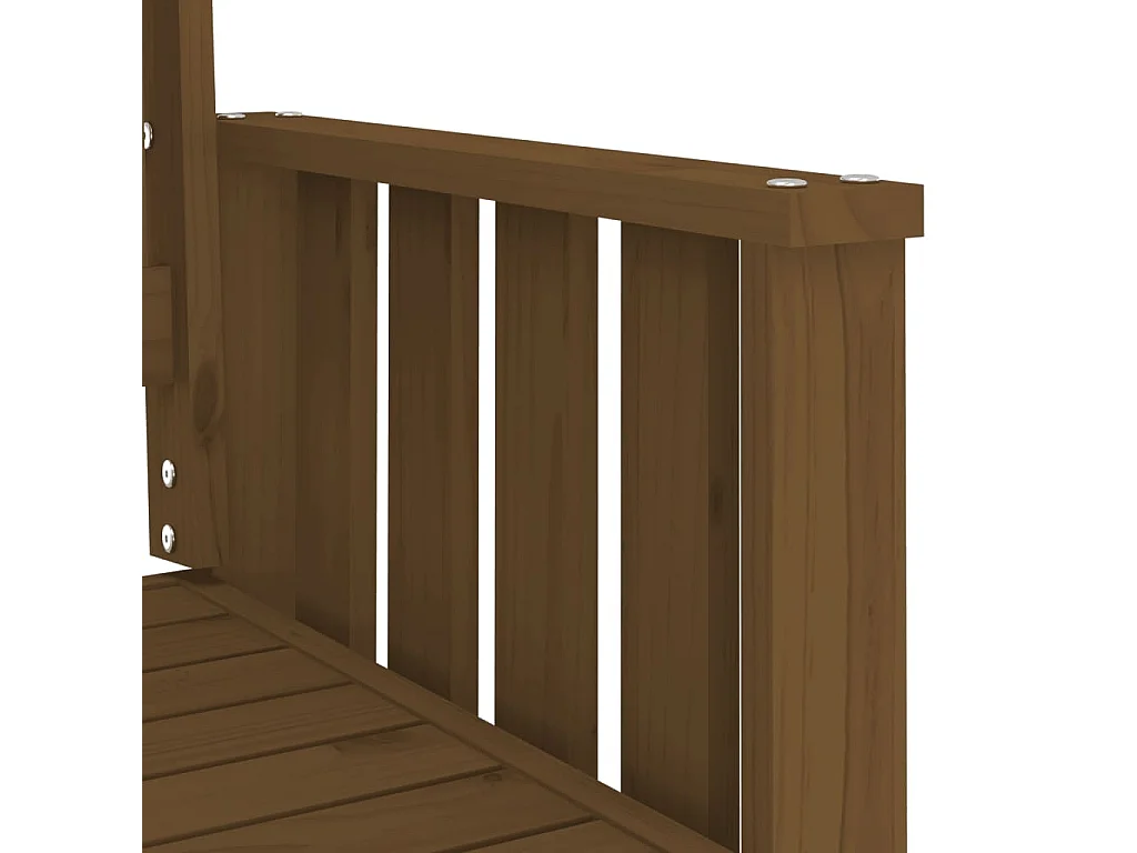 Tuinbank met tafel 2-zits massief grenenhout honingbruin