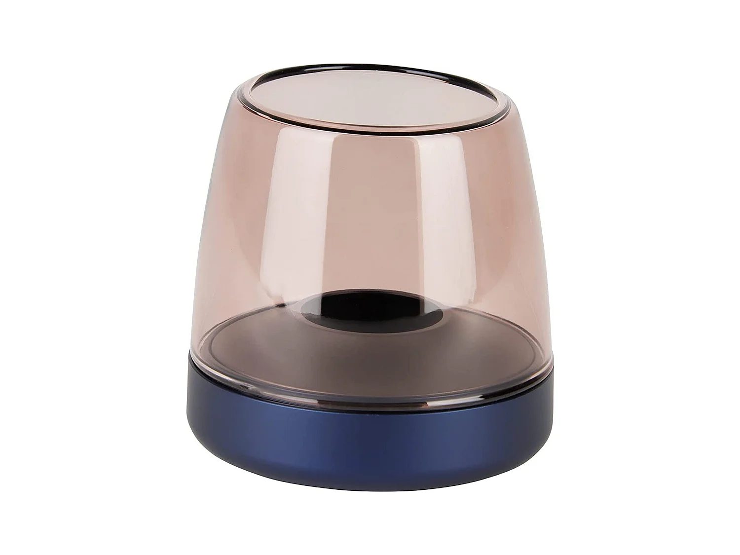 Kooduu Bougeoir de luxe en verre et aluminium gris cobalt blue - glow 10 cobalt blue
