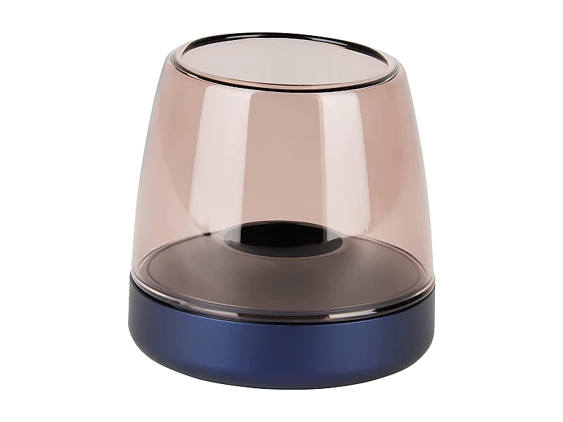 Kooduu Bougeoir de luxe en verre et aluminium gris cobalt blue - glow 10 cobalt blue