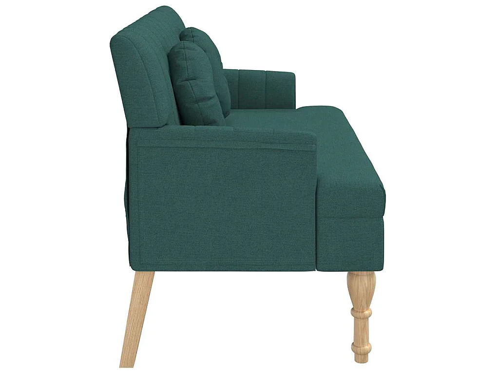Panca con Cuscini Verde Scuro 113x64,5x75,5 cm in Tessuto