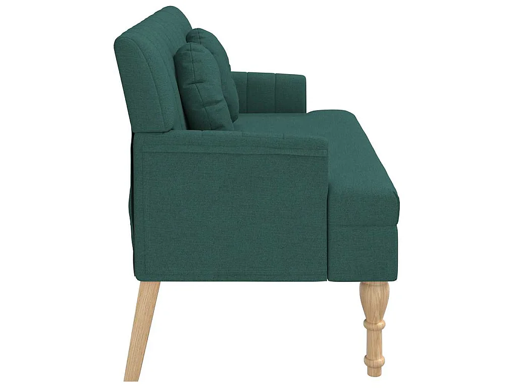 Banc avec coussins vert foncé 113x64,5x75,5 cm tissu