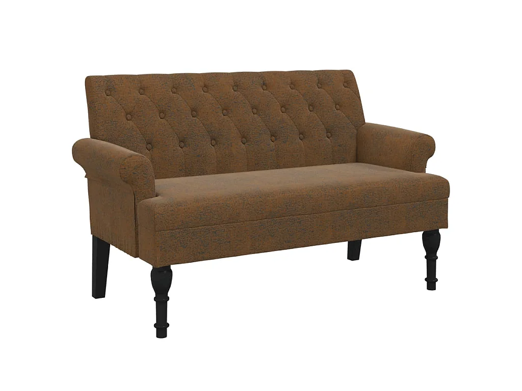Banc avec dossier marron 120x62x75,5 cm similicuir daim