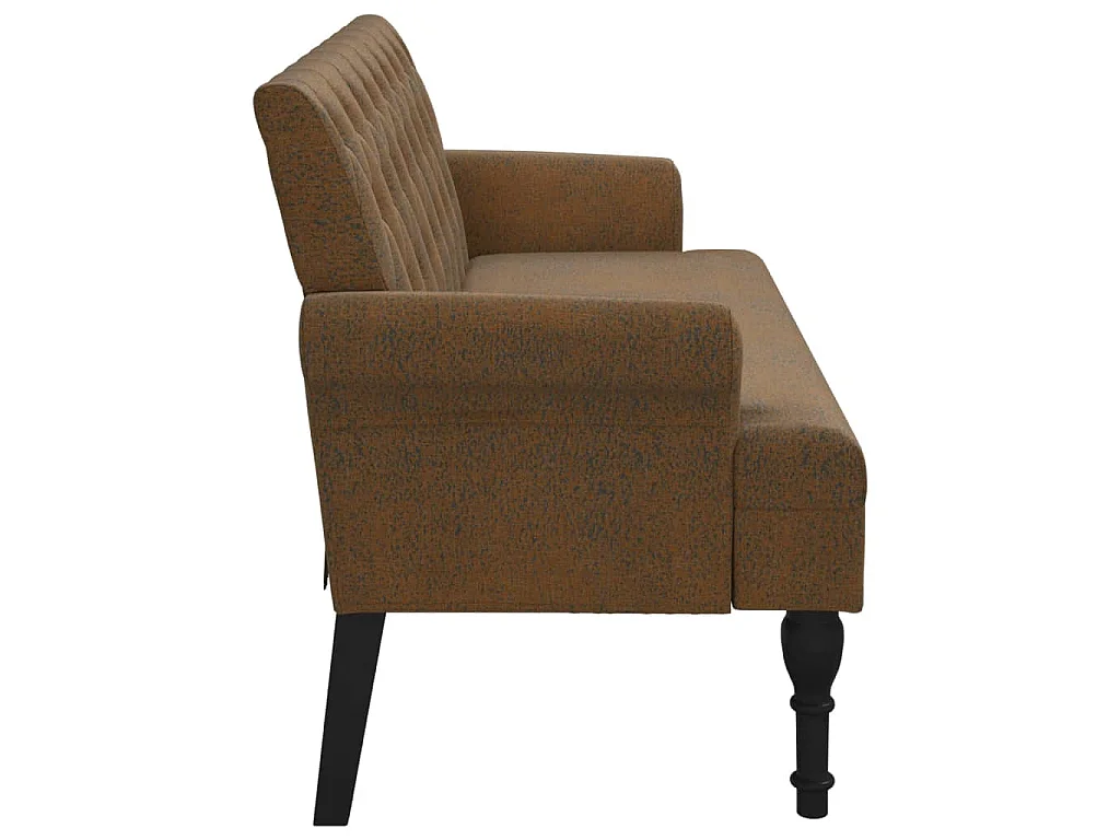Banc avec dossier marron 120x62x75,5 cm similicuir daim