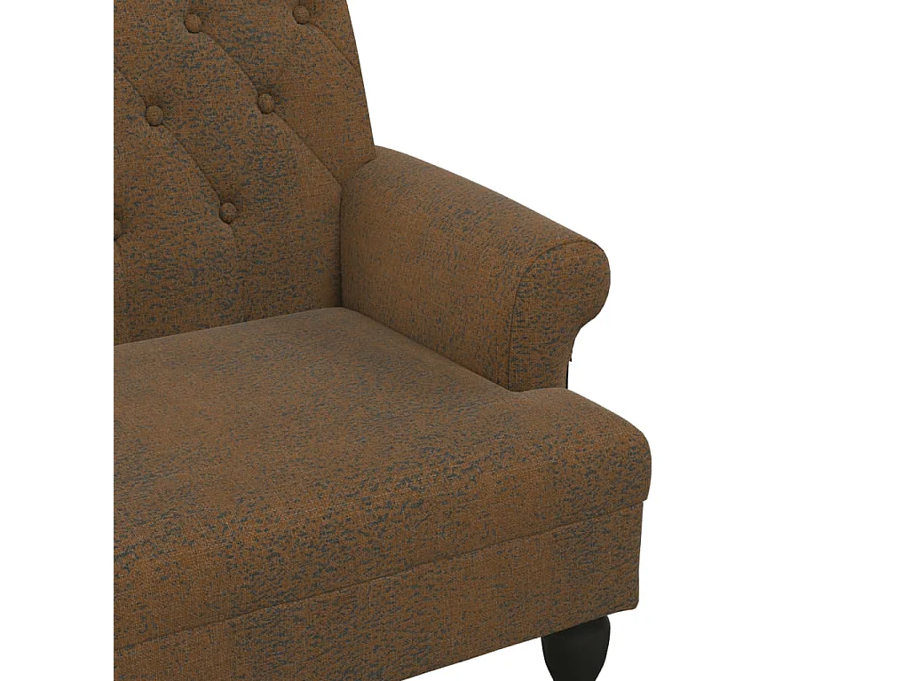 Banc avec dossier marron 120x62x75,5 cm similicuir daim