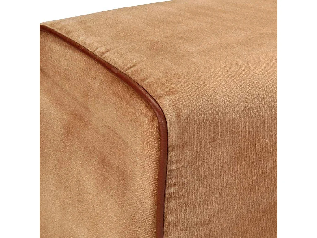 Banc saut de cheval 160 cm Marron Cuir véritable et bois acacia