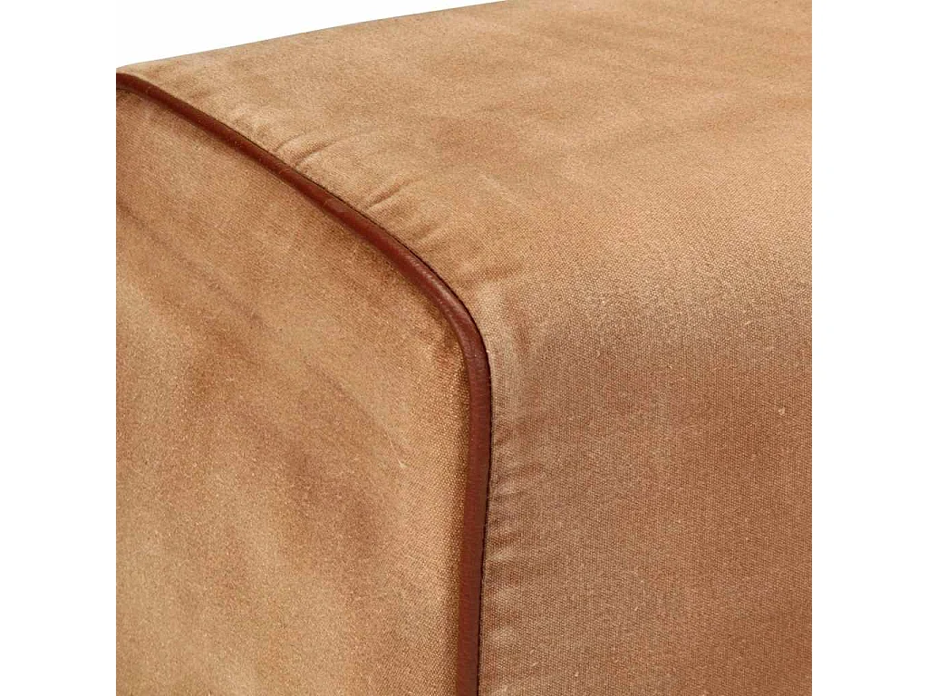Banc saut de cheval 160 cm Marron Cuir véritable et bois acacia