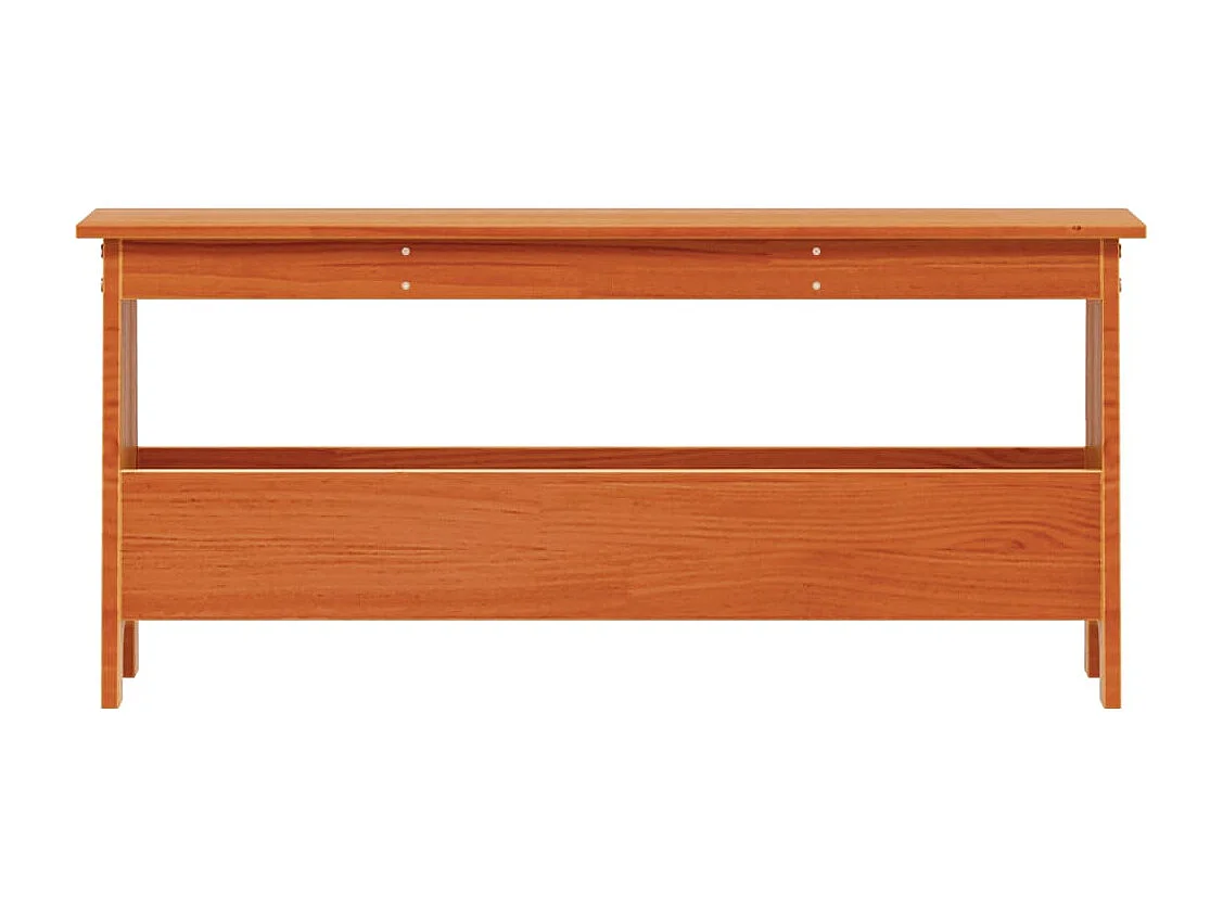Banco de recibidor madera maciza pino marrón cera 100x28x45 cm
