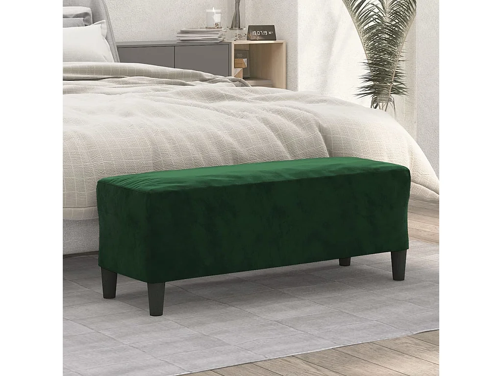 Sitzbank Dunkelgrün 100x35x41 cm Samt