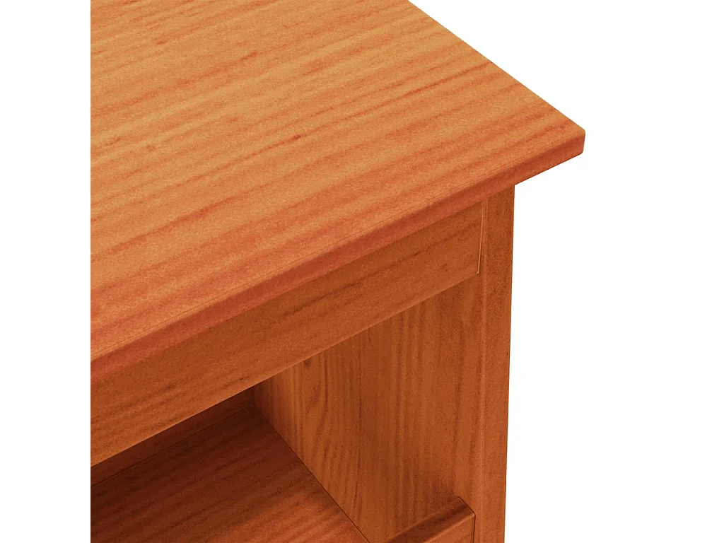Halbankje 60x28x45 cm massief grenenhout wasbruin