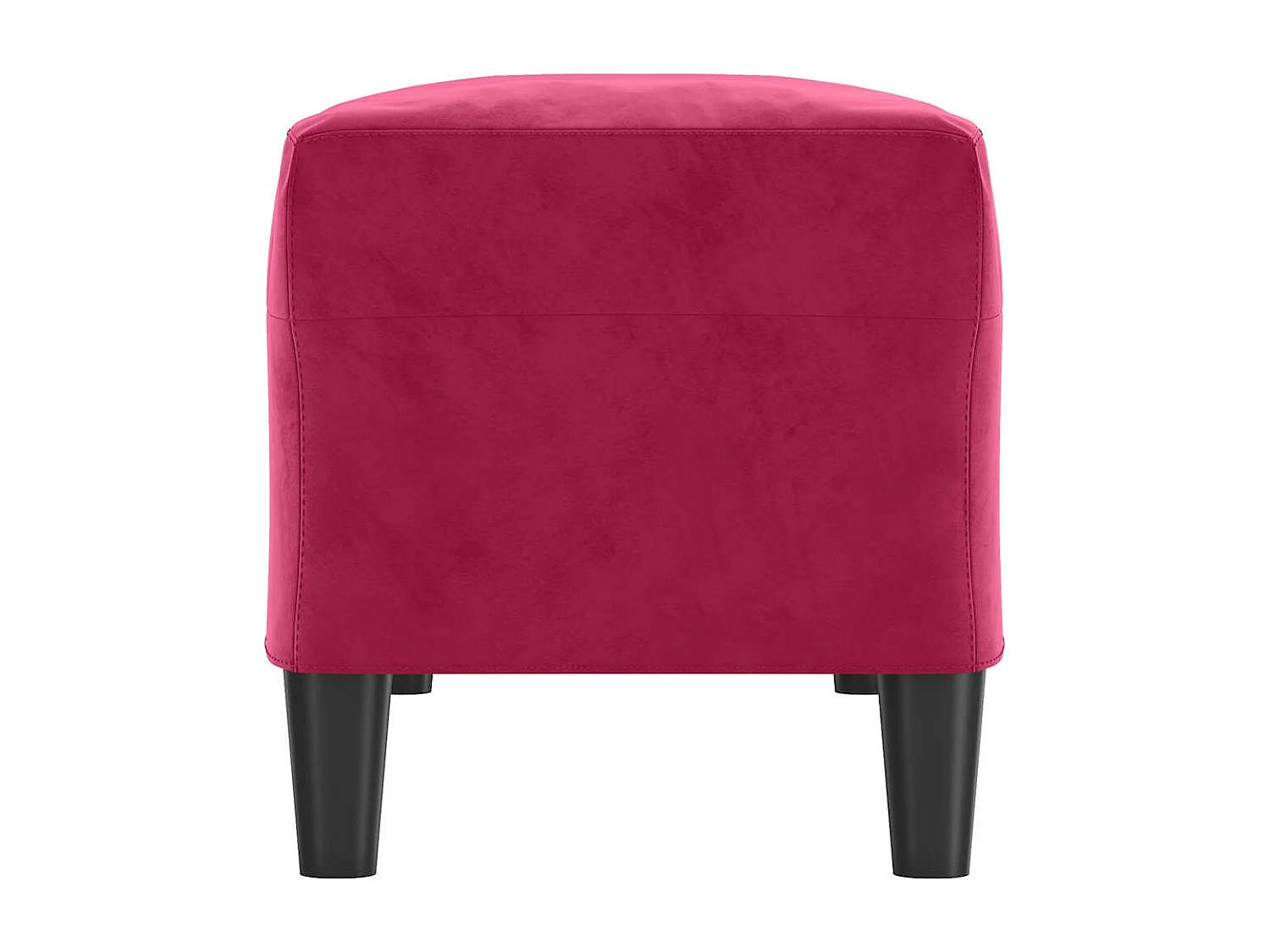 Bankje 100x35x41 cm fluweel wijnrood