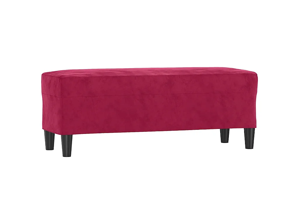 Banc Rouge bordeaux 100x35x41 cm Velours